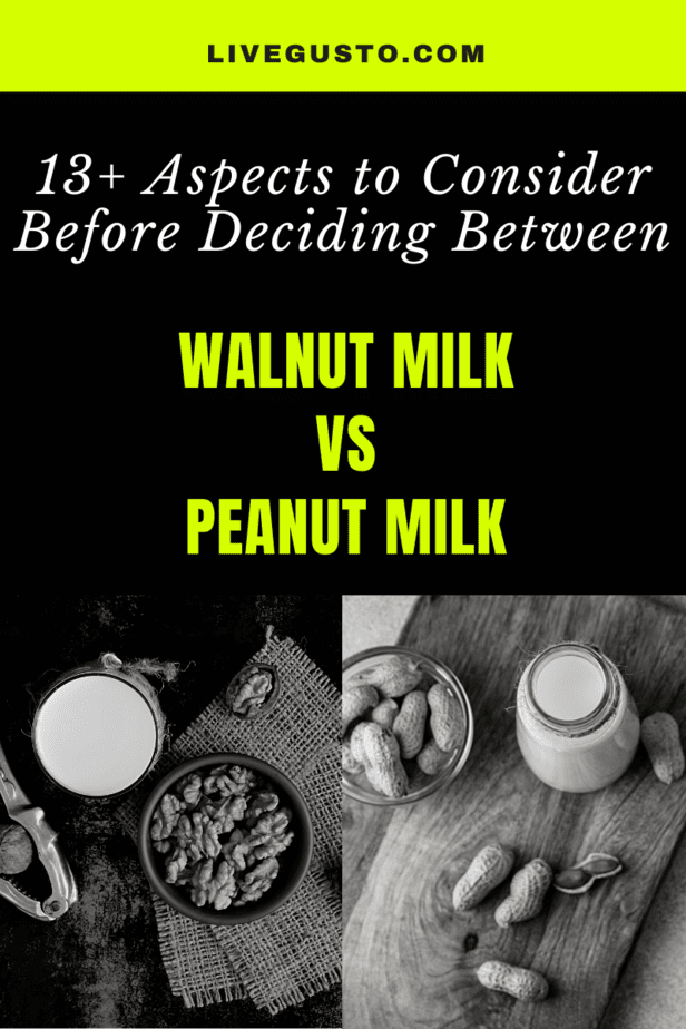 Walnut milk versus Peanut Milk