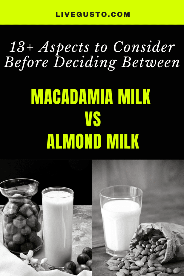 Macadamia milk versus almond milk