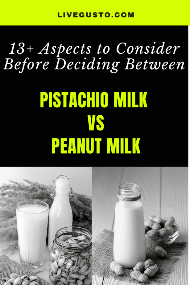 Pistachio milk versus Peanut milk