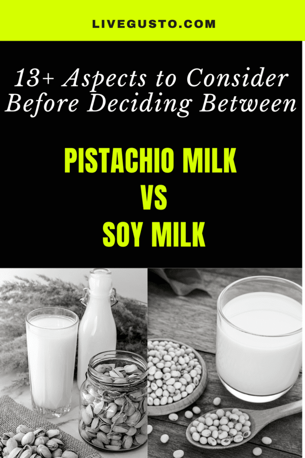 Pistachio milk versus Soy milk